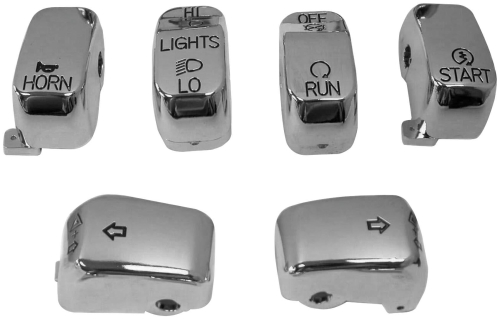 Bikers Choice - Bikers Choice Handlebar Switch Caps - Chrome - 370850