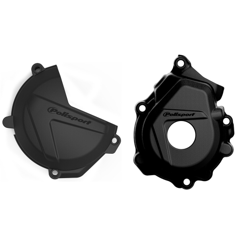 Polisport - Polisport Clutch/Ignition Cover Kit - Black - 90974