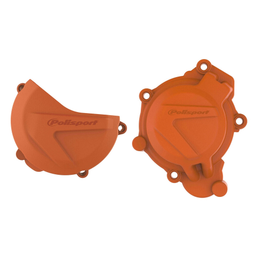 Polisport - Polisport Clutch/Ignition Cover Kit - Orange - 90964