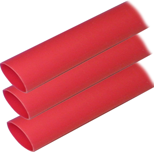 Ancor - Ancor Adhesive Lined Heat Shrink Tubing (ALT) - 1" x 12" - 3-Pack - Red