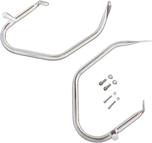 Drag Specialties - Drag Specialties Low-Profile Saddlebag Guards - Chrome - 0505-1565