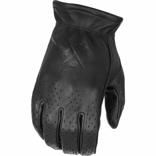 Highway 21 - Highway 21 Louie Perforated Gloves - 489-0050L - Black - Large