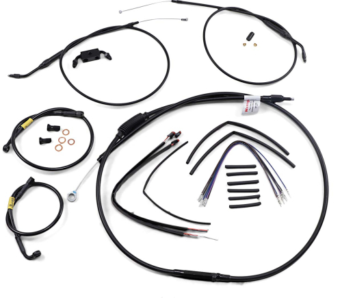 Burly Brand - Burly Brand T-Bar Cable and Brake Line Kit - 12in. - B30-1210