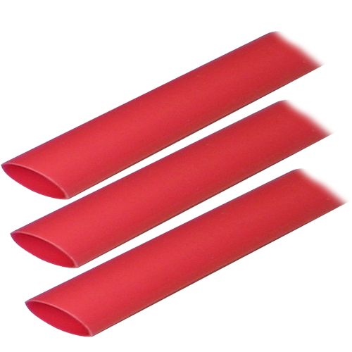 Ancor - Ancor Adhesive Lined Heat Shrink Tubing (ALT) - 3/4" x 3" - 3-Pack - Red