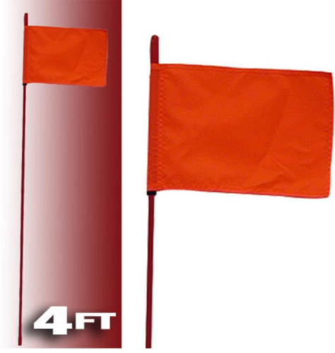 Firestik Antenna - Firestik Antenna Whips Safety Flag - 4ft. - Red - F4-RED-8120R