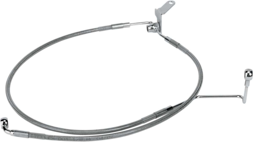 Drag Specialties - Drag Specialties Extended Stainless Steel Rear Brake Line Kit - Clear Coated - 49 3/8in. - 640223-3