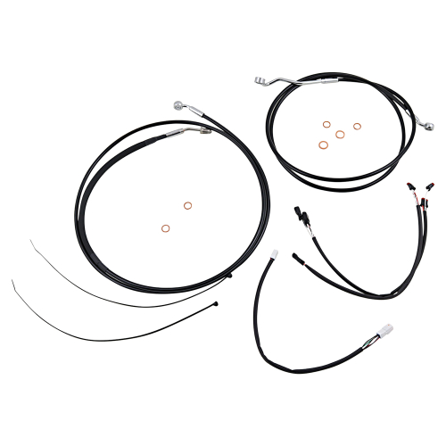 Magnum - Magnum Black XR Handlebar Installation Kit with Chrome Fittings for 15-17in. Ape - 489882