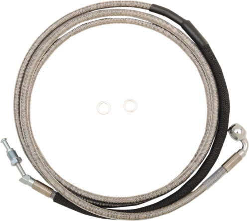 Drag Specialties - Drag Specialties Clear Coated Stainless Steel Hydraulic Clutch Line - +10in. - 0661-0031