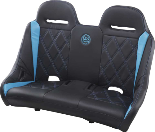 BS Sand - BS Sand Extreme Front/Rear Bench Seat - Diamond - Black/Titanium Blue - EXBETBBDC