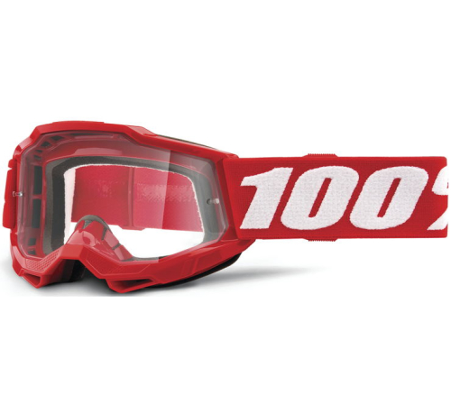 100% - 100% Accuri 2 Youth Goggles - 50024-00002 - Red / Clear Lens - OSFA