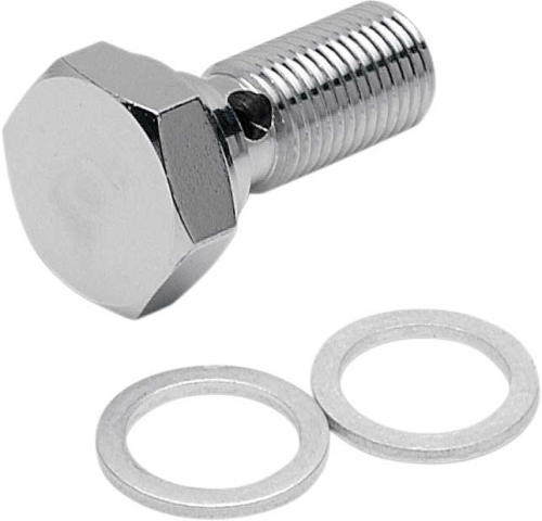 Drag Specialties - Drag Specialties 7/16in.-24 Banjo Bolt with Step-Down to 3/8in. - 121