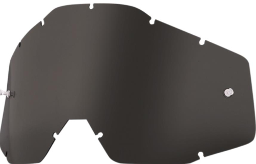 100% - 100% Dual Anti-Fog Lens for Racecraft/Accuri Goggles - Dark Smoke - 51001-018-02