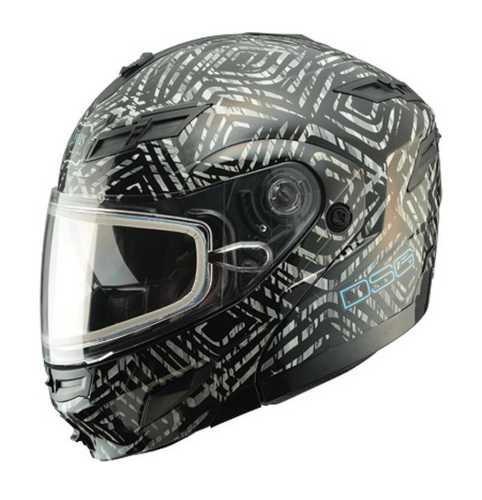 G-Max - G-Max DSG GM54S Aztec Snow Helmet - 97488 - White - Large