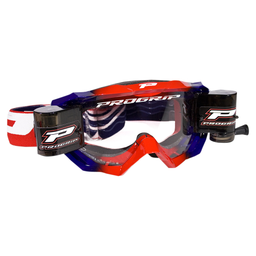 Pro Grip - Pro Grip 3200 Venom Goggles with Roll-Off System - PZ3200ROROBL - Red/Blue - OSFA