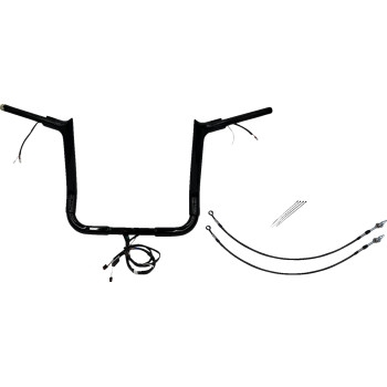 Fat Baggers, Inc. - Fat Baggers, Inc. 1-1/2in. Plug and Play EZ Install Pointed Top Handlebar Kit - Black - 802214-B