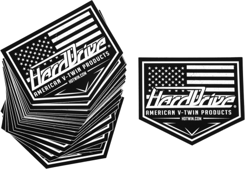 HardDrive - HardDrive Sticker Flag -  4in.x3.75in. - 99-8504  25/PACK