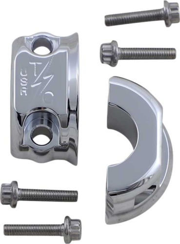 Thrashin Supply Company - Thrashin Supply Company Brake/Clutch Perch Clamps - Chrome - TSC-2705-3