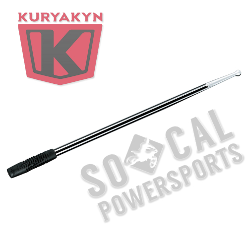 Kuryakyn - Kuryakyn Antenna - Round/Grooved - Black/Aluminum - 862