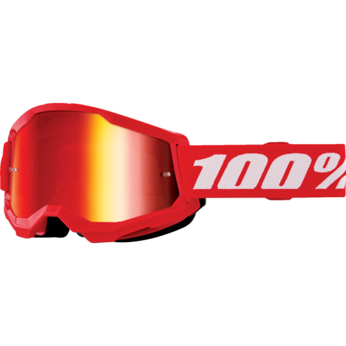 100% - 100% Strata 2 Youth Goggles - 50032-00012 - Red/Red/white/Red Lens - OSFM