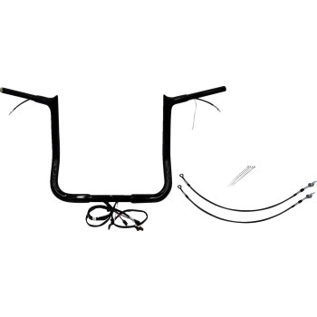 Fat Baggers, Inc. - Fat Baggers, Inc. 1-1/4in. Plug and Play EZ Install Pointed Top Handlebar Kit - Black - 902214-B