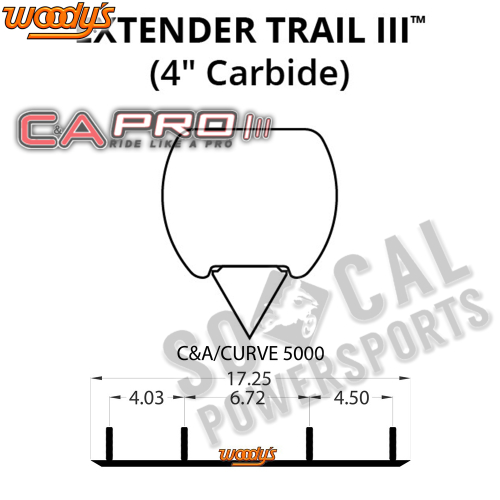 Woodys - Woodys Extender Trail III Flat-Top Carbide Runners - ECA3-5000