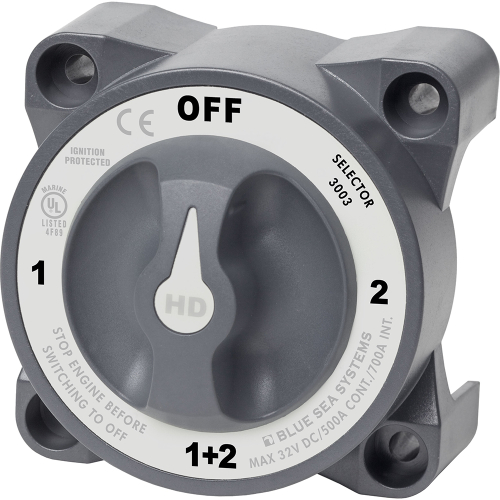 Blue Sea Systems - Blue Sea 3003 HD-Series Battery Switch Selector w/Alternator Field Disconnect