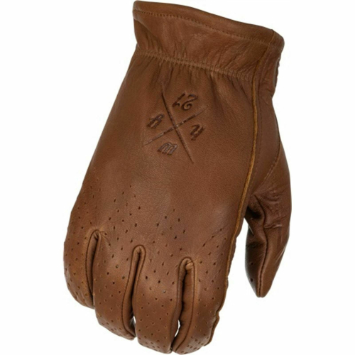 Highway 21 - Highway 21 Louie Perforated Gloves - 489-0051M - Brown - Medium