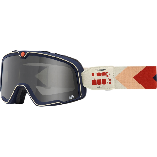 100% - 100% Barstow Teluride Goggles - 50002-102-04 - Teluride/White/Light Orange/Red / Smoke Lens - OSFM