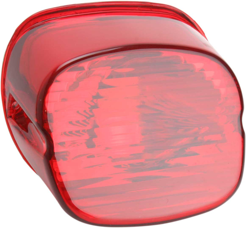 Drag Specialties - Drag Specialties Laydown Taillight Lens with No Tag Window - Red - 12-0417A