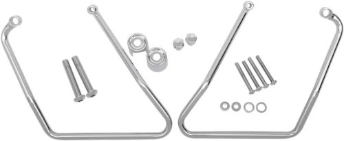 Drag Specialties - Drag Specialties Chrome Saddlebag Support Brackets - 77-0045NU