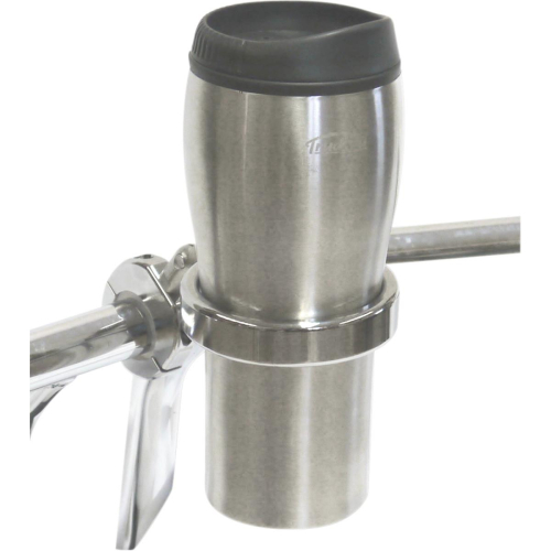 Desert Dawgs - Desert Dawgs RoadRunner PLUS Drink Holder w/Travel Mug - 1in. thru 1-1/4in. - Chrome - RUMFCH