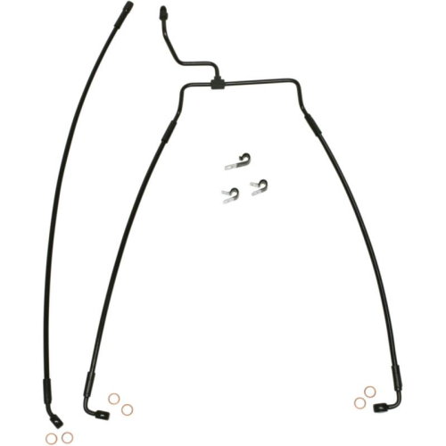 Magnum - Magnum Black Coated XR Stainless Front Brakeline Kit with Black Fittings - 27in. Total Length - SBB1314-27