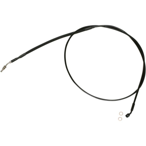 Magnum - Magnum XR Stainless Hydraulic Clutch Line - +10in. - Black/Black Fittings - SBB0108-72