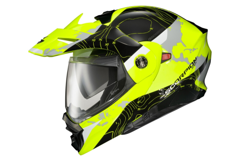 Scorpion - Scorpion EXO-AT960 Topographic Helmet - 96-1058 - Hi-Vis/Black - 3XL