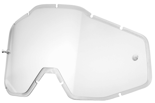 100% - 100% Replacement Injected Lens with Posts for Racecraft Plus Goggles - Clear - 51004-010-02