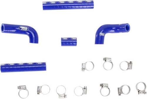 Moose Racing - Moose Racing Radiator Hose/Clamp Kit  - Blue - 1902-0957
