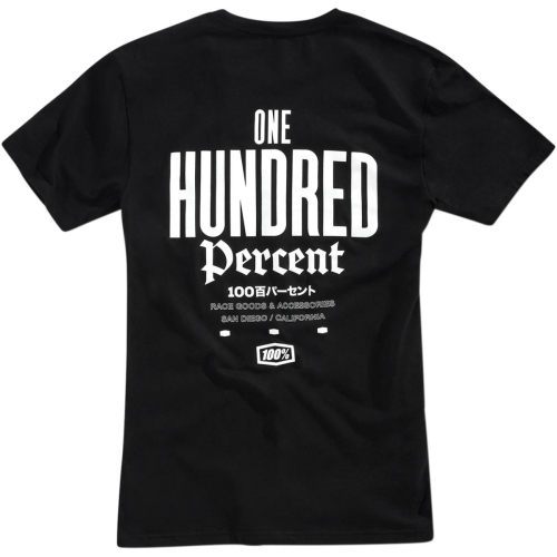 100% - 100% Dellinger T-Shirt - 32090-001-11 - Black - Medium