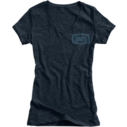 100% - 100% Positive Womens T-Shirt - 28009-015-10 - Positive Blue Heather - Small