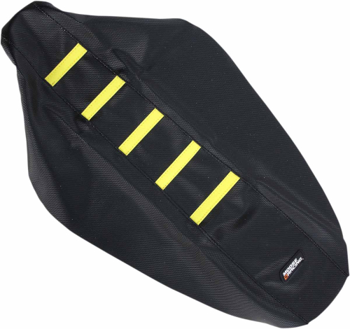 Moose Racing - Moose Racing Ribbed Seat Cover - Black/Yellow Ribbed - RMZ45008-331RT