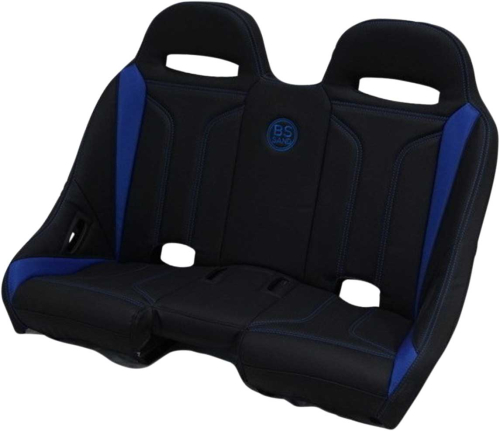 BS Sand - BS Sand Extreme Front/Rear Bench Seat - Double T - Black/Blue - EXBEBLDTR