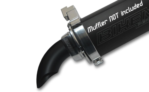BikeMan Performance - BikeMan Performance Big MO Exhaust 90 Degree Turn-Out - Ceramic Black - 17-ET-1-SB