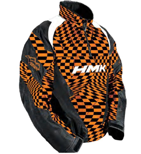 HMK - HMK Throttle Pullover Jacket - HM7JTHROCXS - Orange/Checker - X-Small