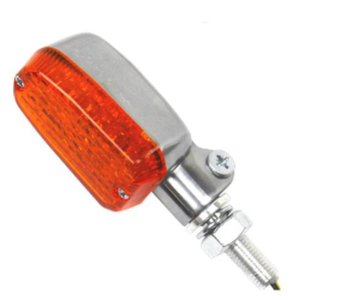 K&S Technologies - K&S Technologies Polished Aluminum Marker LED Lights - Oblong with Amber Lens - Three Wire - 26-8301