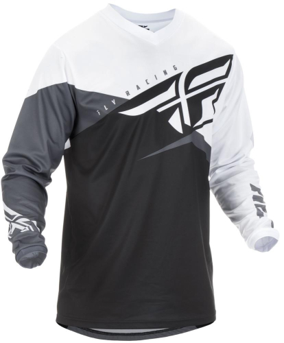 Fly Racing - Fly Racing F-16 Youth Jersey - 372-920YM - Black/White/Gray - Medium
