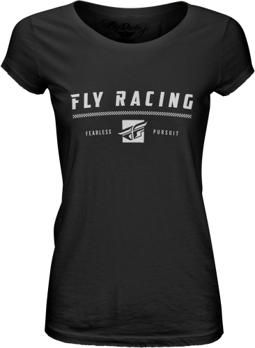 Fly Racing - Fly Racing Pursuit Vintage Womens T-Shirt - 356-0430S - Black - Small
