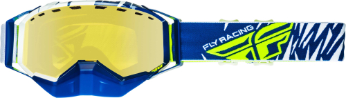 Fly Racing - Fly Racing Zone Pro Snow Goggles - 37-5031 - Blue/White/Hi-Vis - OSFM