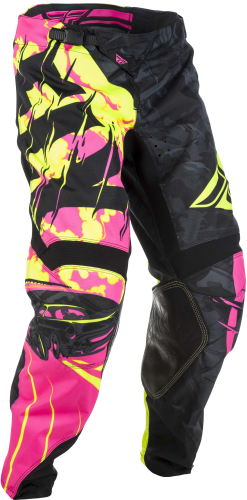 Fly Racing - Fly Racing Kinetic Outlaw Youth Pants - 371-53922 - Black/Neon Pink/Hi-Vis - 22