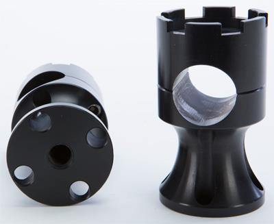 Rooke Customs - Rooke Customs 1-1/8in. Wide Base Risers - 2.25in. - Black - R-HR2252-B