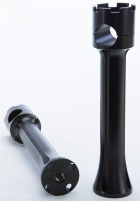 Rooke Customs - Rooke Customs 1-1/8in. Wide Base Risers - 8in. - Black - R-HR2258-B