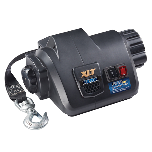 Fulton - Fulton XLT 7.0 Powered Marine Winch w/Remote f/Boats up to 20'